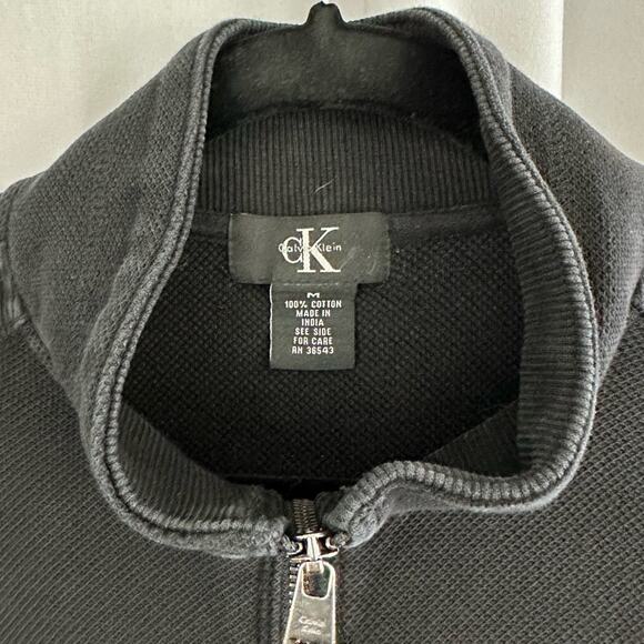 Vintage Calvin Klein Full Zip Up Jacket in Black Mens Size Medium - Picture 4 of 7
